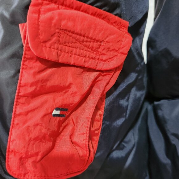 Tommy Hilfiger Down Puffer Vest Men's XL Red Pockets Toggle Waist Outdoor - Picture 7 of 14